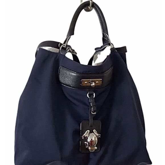 ‼️LOWEST PRICE YET‼️ Marc Jacobs Blue Nylon and Leather Tote EUC - Picture 4 of 10
